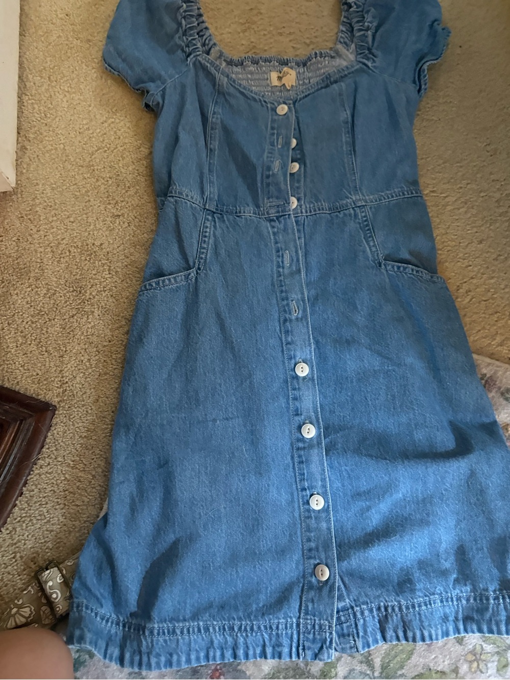 Madewell Light Blue Denim Button-Front Dress